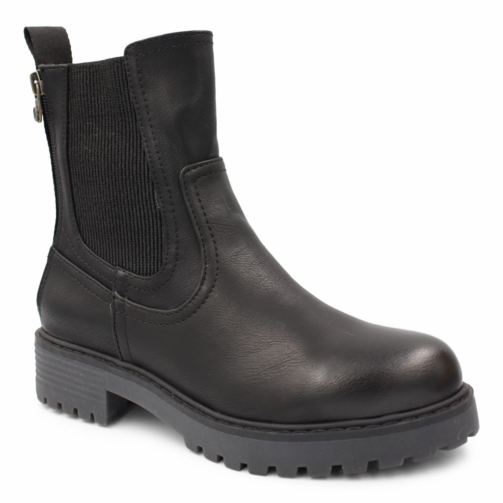 Blowfish Malibu Roben Women's Twin Zip Chelsea Ankle Boot Black Local Sheriff