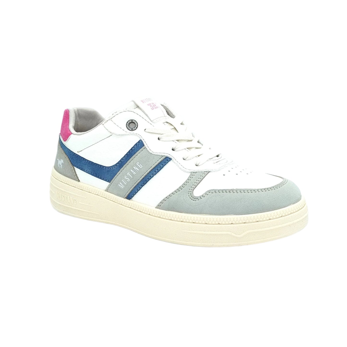 Mustang Cheyenne 1510-301-239 Women's Lace Up Padded Lightweight Fashion Trainer Ice/Light Grey