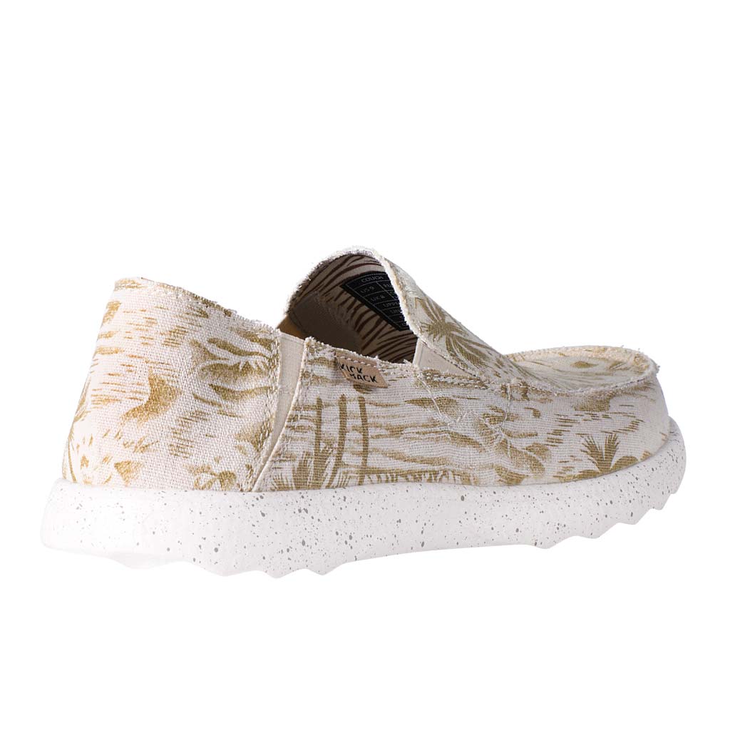KickBack Couch 2.0 Men's Lightweight Canvas Slip On Shoe Brown Beach Print