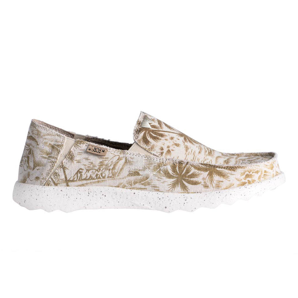 KickBack Couch 2.0 Men's Lightweight Canvas Slip On Shoe Brown Beach Print