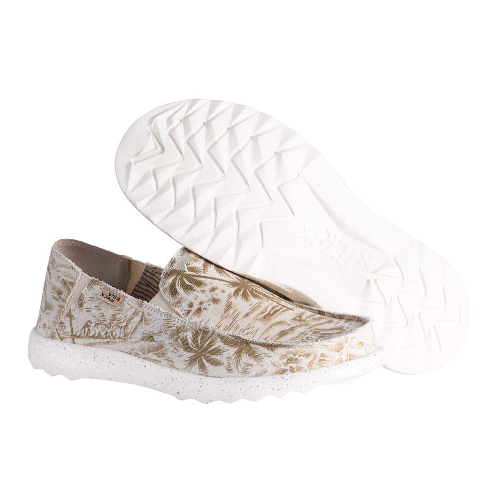 KickBack Couch 2.0 Men's Lightweight Canvas Slip On Shoe Brown Beach Print