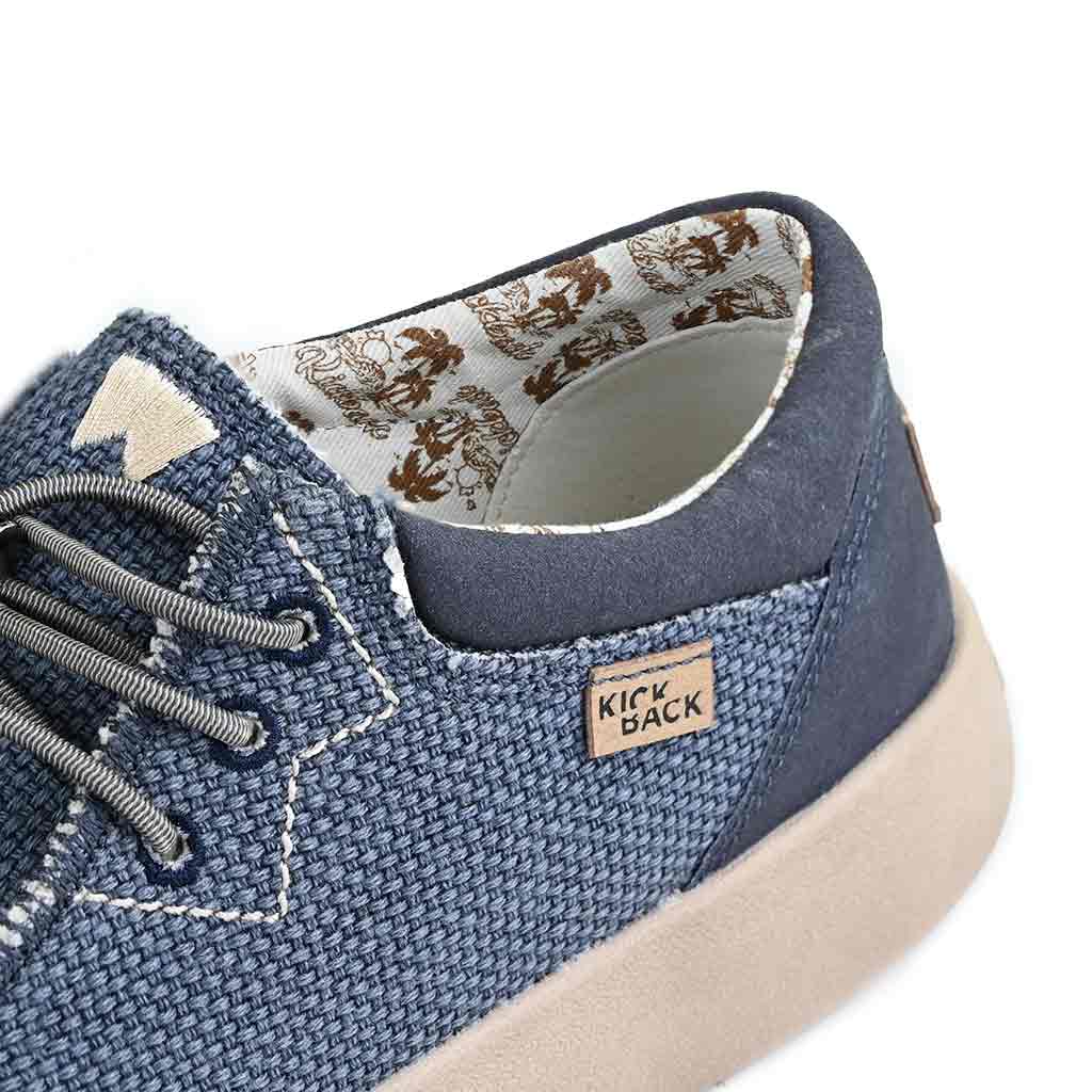 KickBack Haven Woven Men's Elasticated Lace Lightweight Slip On Shoe Navy