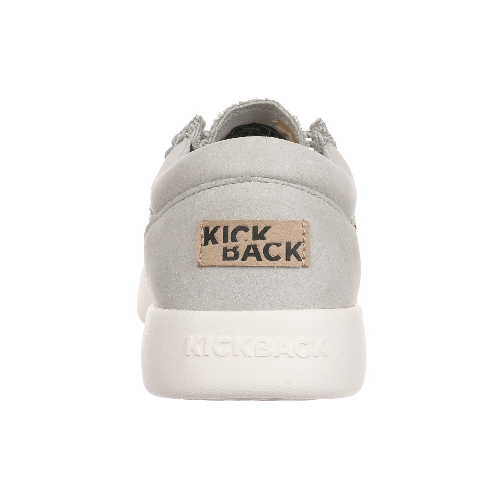 KickBack Haven Mesh Men's Elasticated Lace Lightweight Slip On Shoe Silver/Grey
