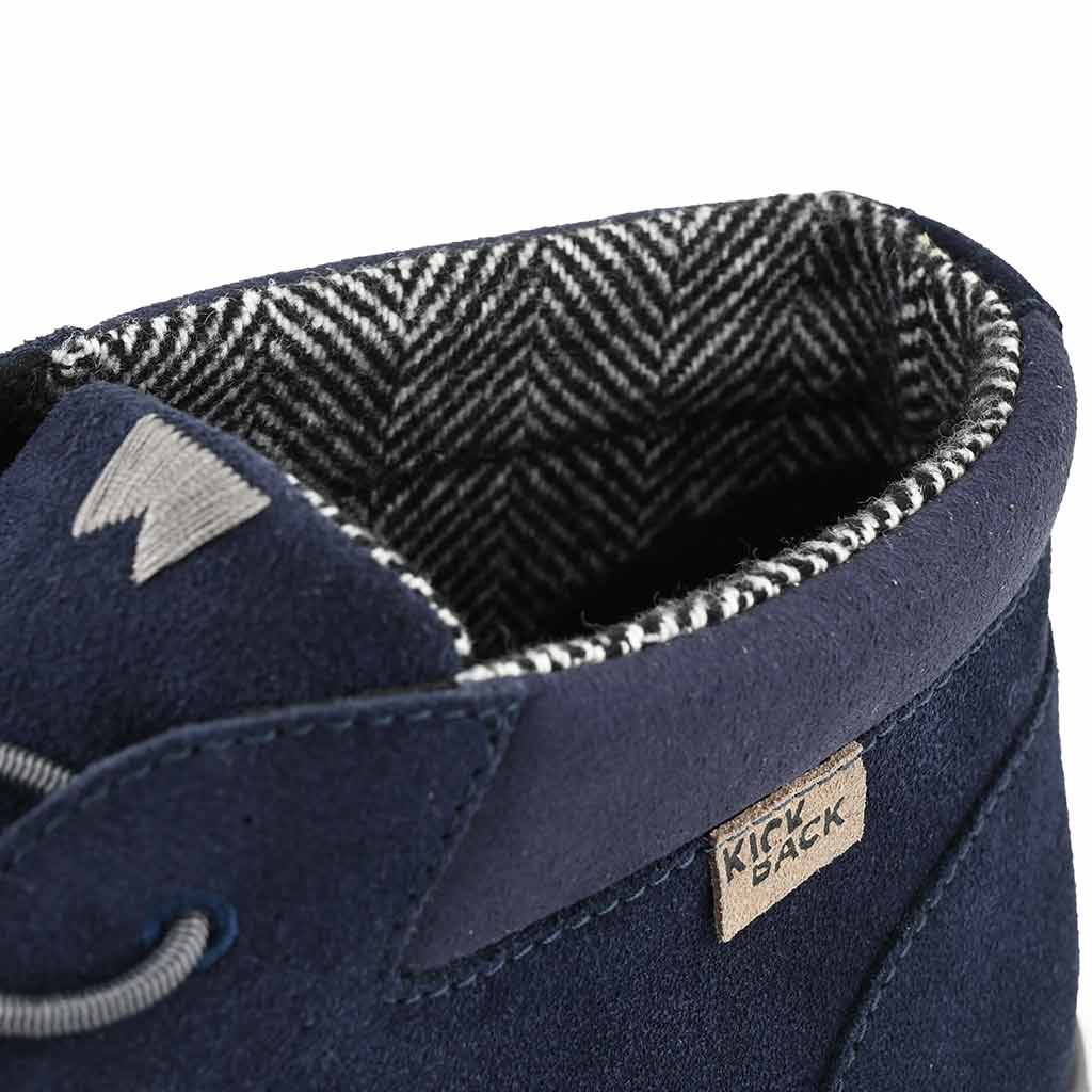 KickBack Gofer Men's Elasticated Lace Suede Chukka Boot Navy