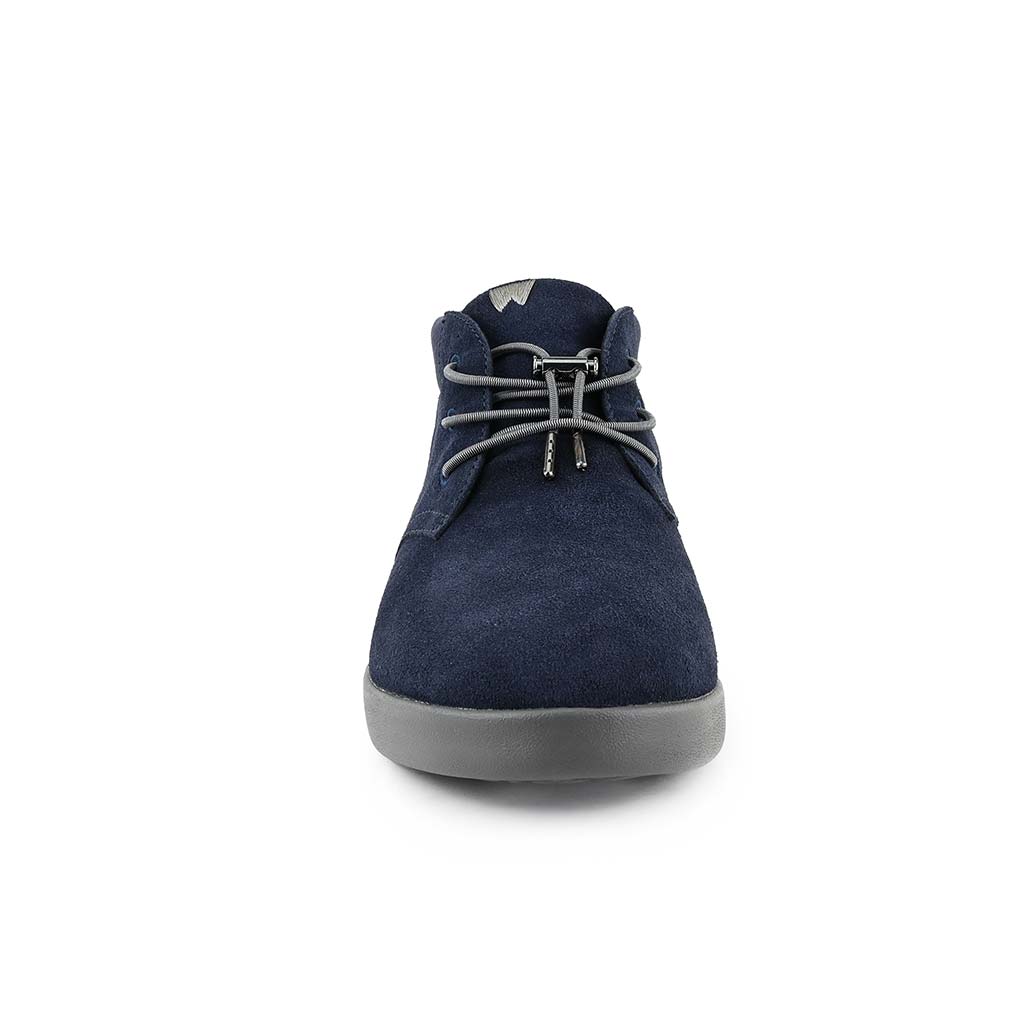 KickBack Gofer Men's Elasticated Lace Suede Chukka Boot Navy