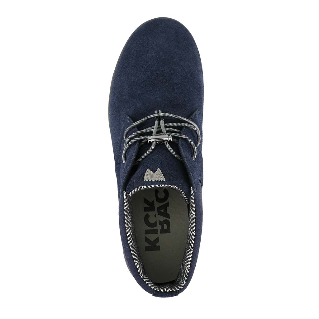 KickBack Gofer Men's Elasticated Lace Suede Chukka Boot Navy