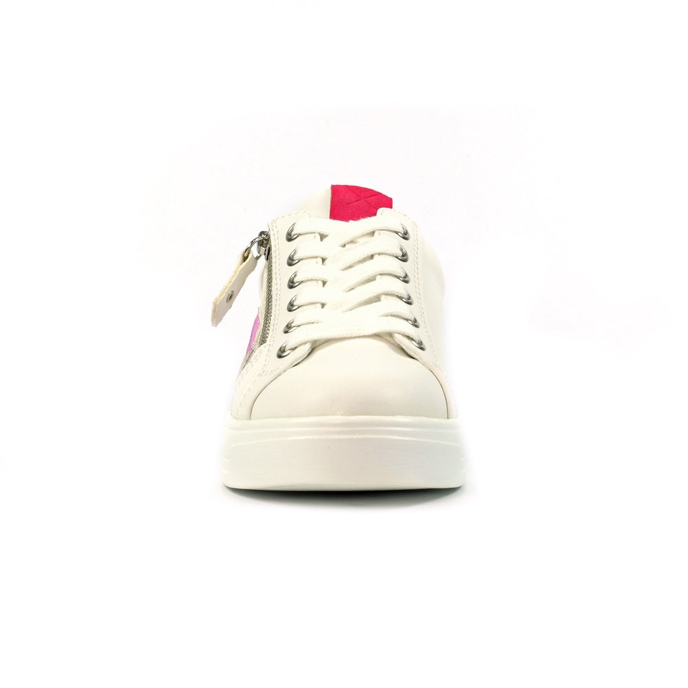 Lunar Angelica Women's Chunky Sole Lace Up/ Zip Up Trainer Pink Multi