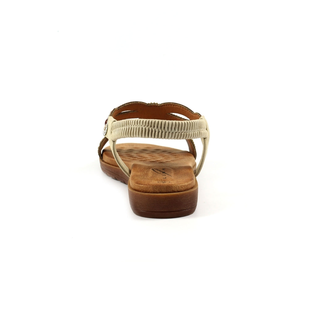 Lunar Arraso Women's Jewel Slingback Sandal Beige
