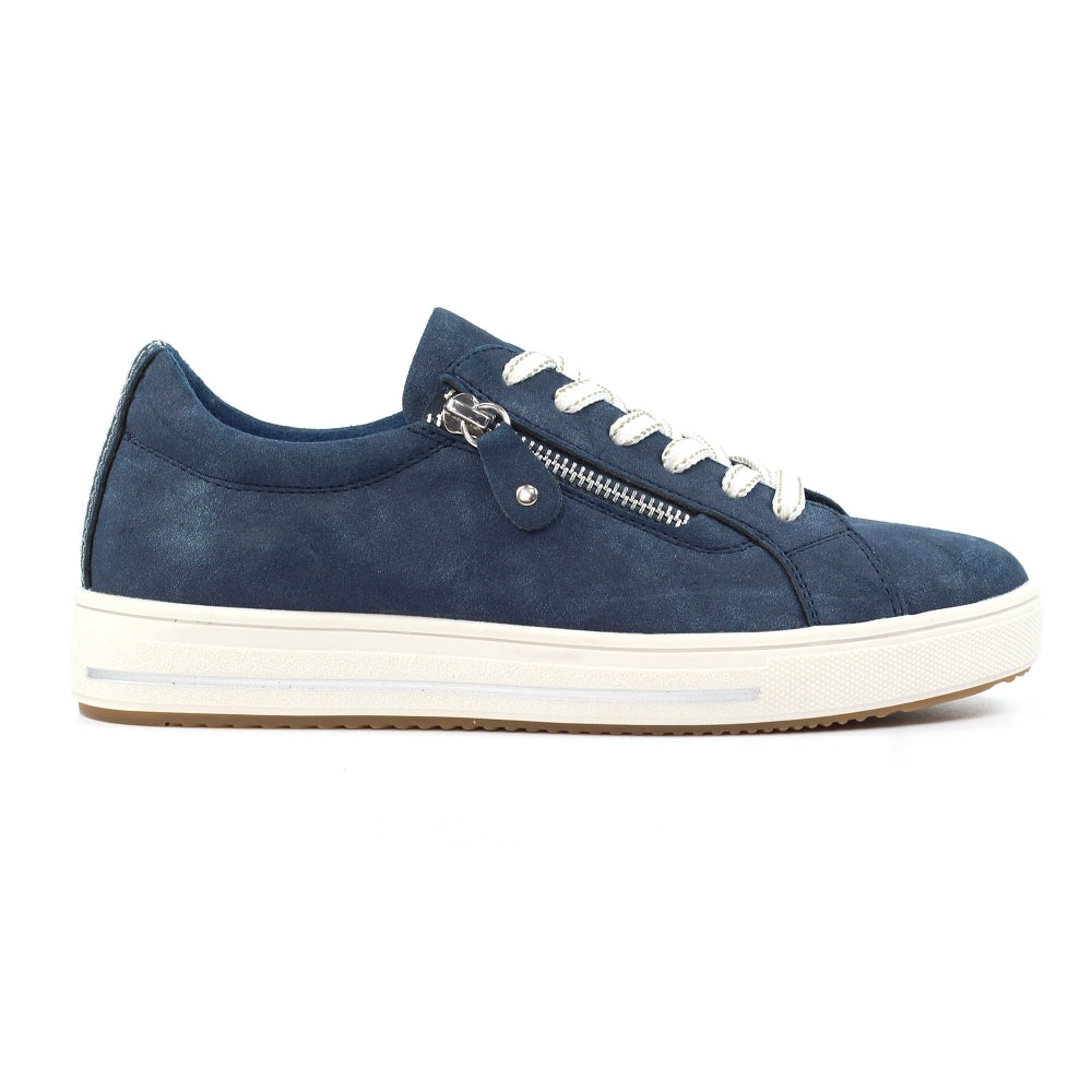 Lunar Athens Women's Chunky Sole Lace Up/ Zip Up Trainer Blue