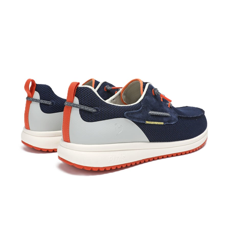Walk In Pitas Bay Men's Lightweight Slip On Boat Shoe Marino
