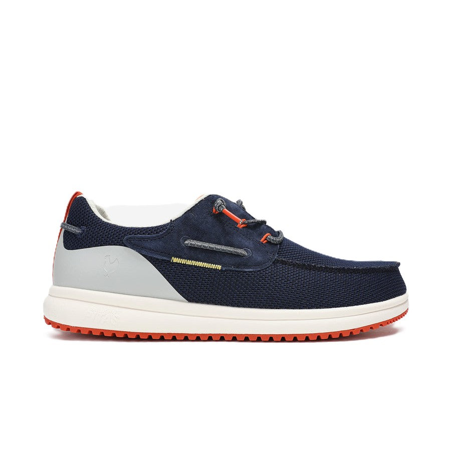 Walk In Pitas Bay Men's Lightweight Slip On Boat Shoe Marino