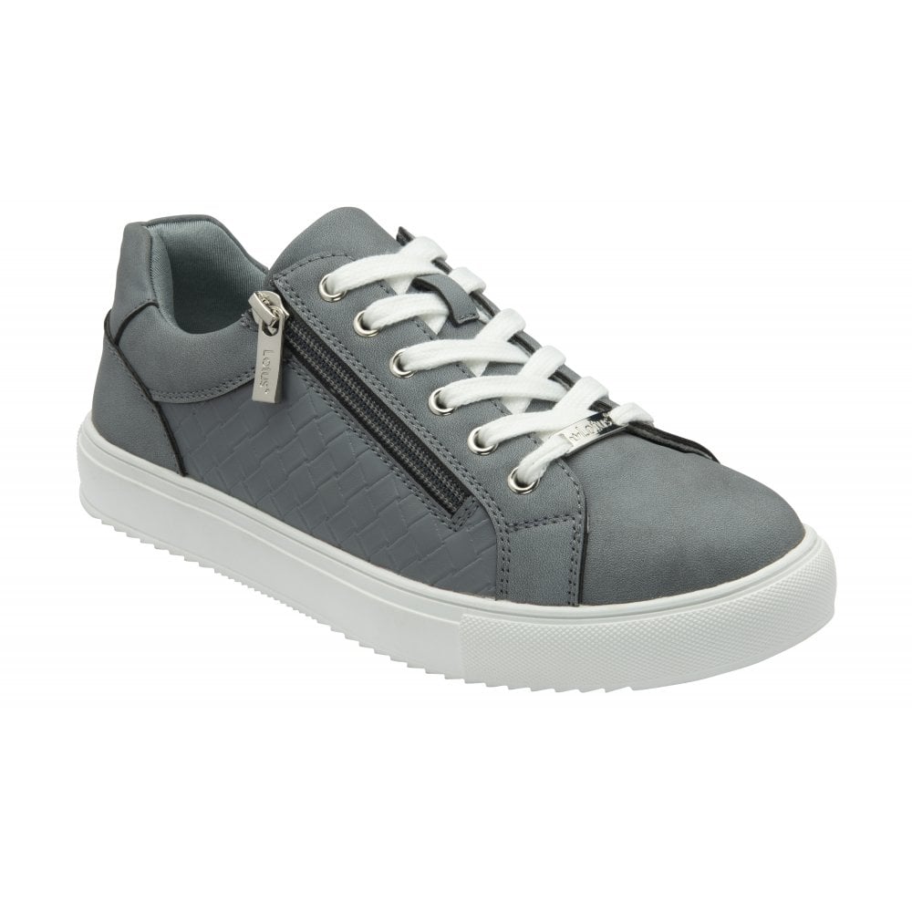 Lotus Liga Women's Lace & Zip Up Casual Trainer Blue