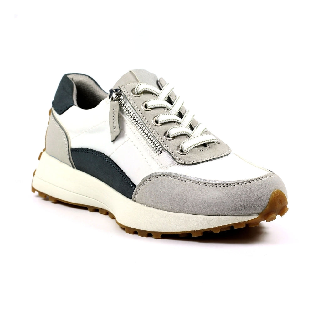 Lunar Calvin Women's Panelled Lace Up Trainer Grey
