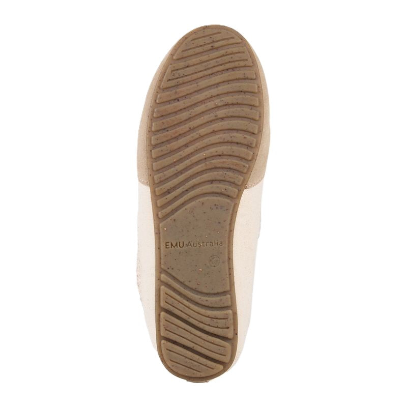 Emu Carlo Women's Lightweight Breathable Textile Mesh Lace Up Sneaker Trainer Natural