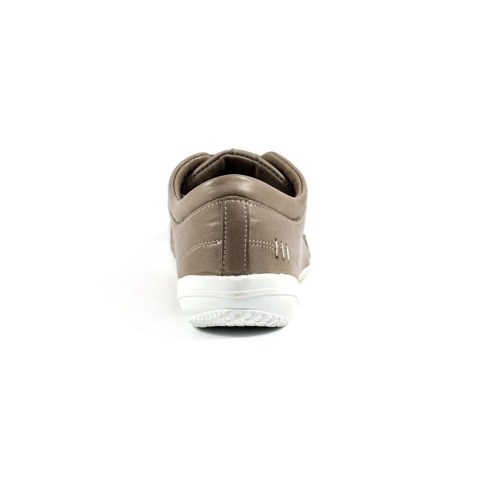 Lunar Carrick Women's Lace Leather Trainer Stone