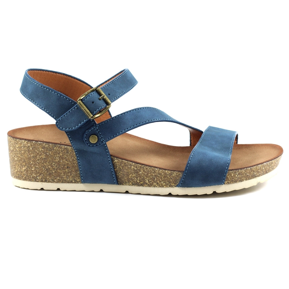 Lunar Cluster Women's Strappy Wedge Sandal Navy