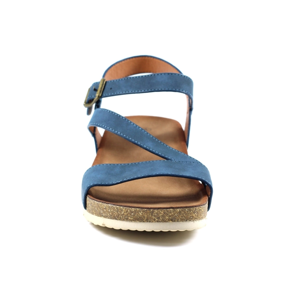 Lunar Cluster Women's Strappy Wedge Sandal Navy