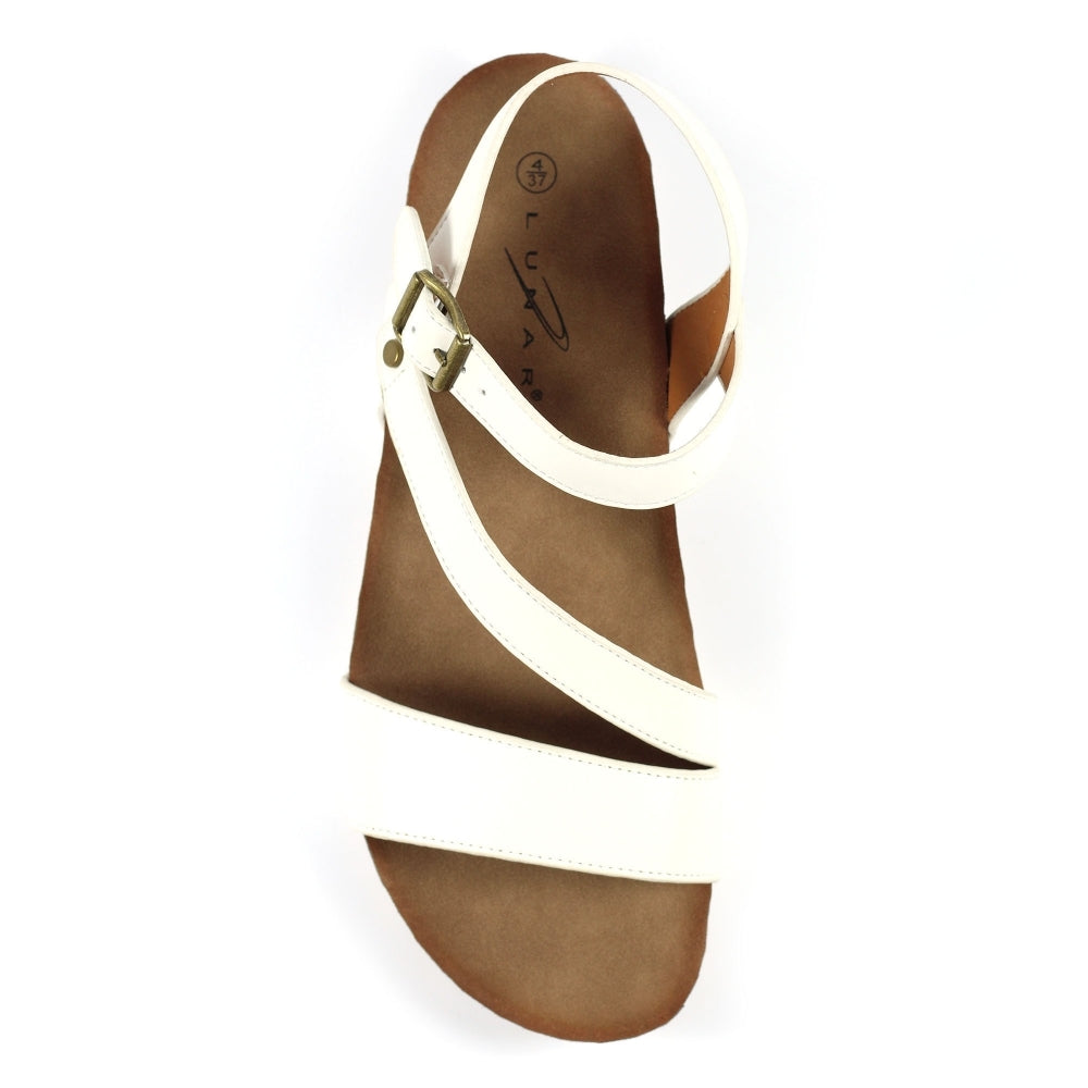 Lunar Cluster Women's Strappy Wedge Sandal White