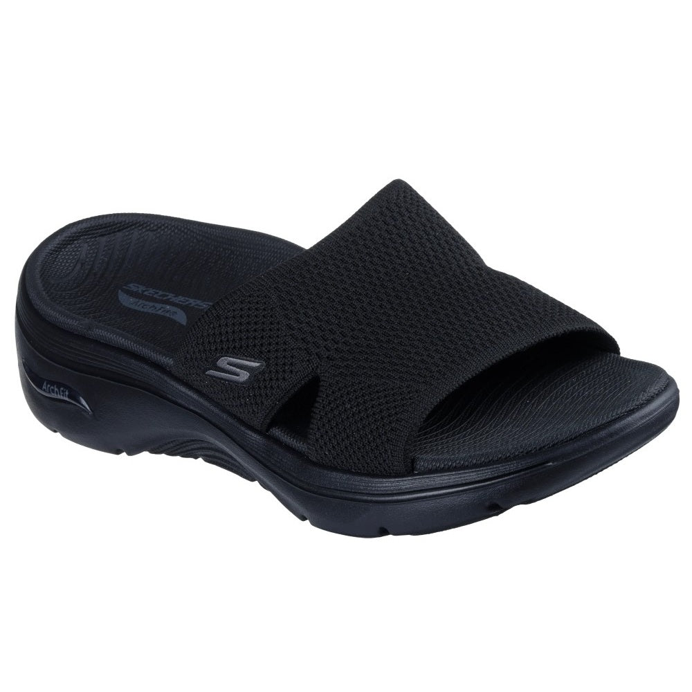 Skechers Go Walk Arch Fit 2.0 Dakota Women's Slider Slip On Sandal Black