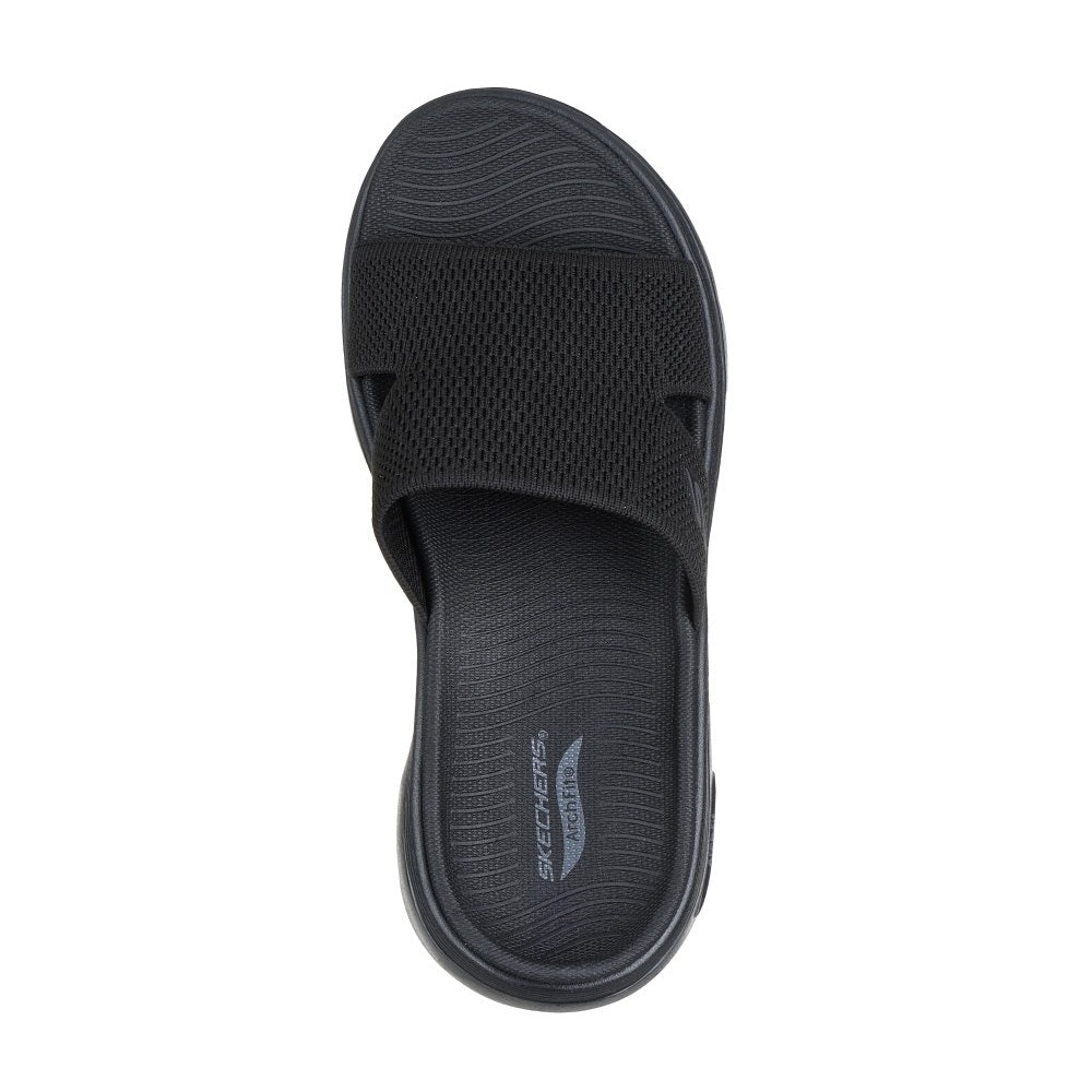 Skechers Go Walk Arch Fit 2.0 Dakota Women's Slider Slip On Sandal Black
