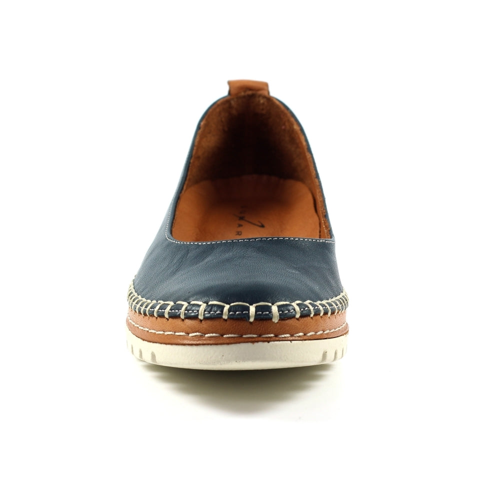 Lunar Dove Women's Slip On Leather Pump Navy
