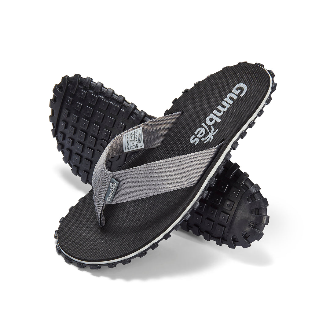 Gumbies Duckbill Men's Recycled Rubber Flip Flop Black/Grey
