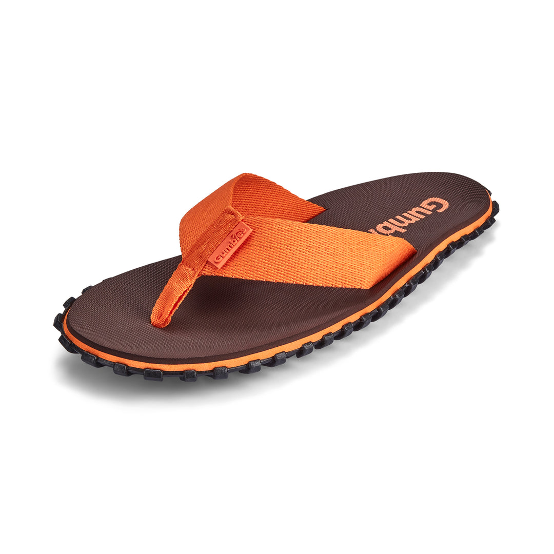 Gumbies Duckbill Men's Recycled Rubber Flip Flop Brown/Orange