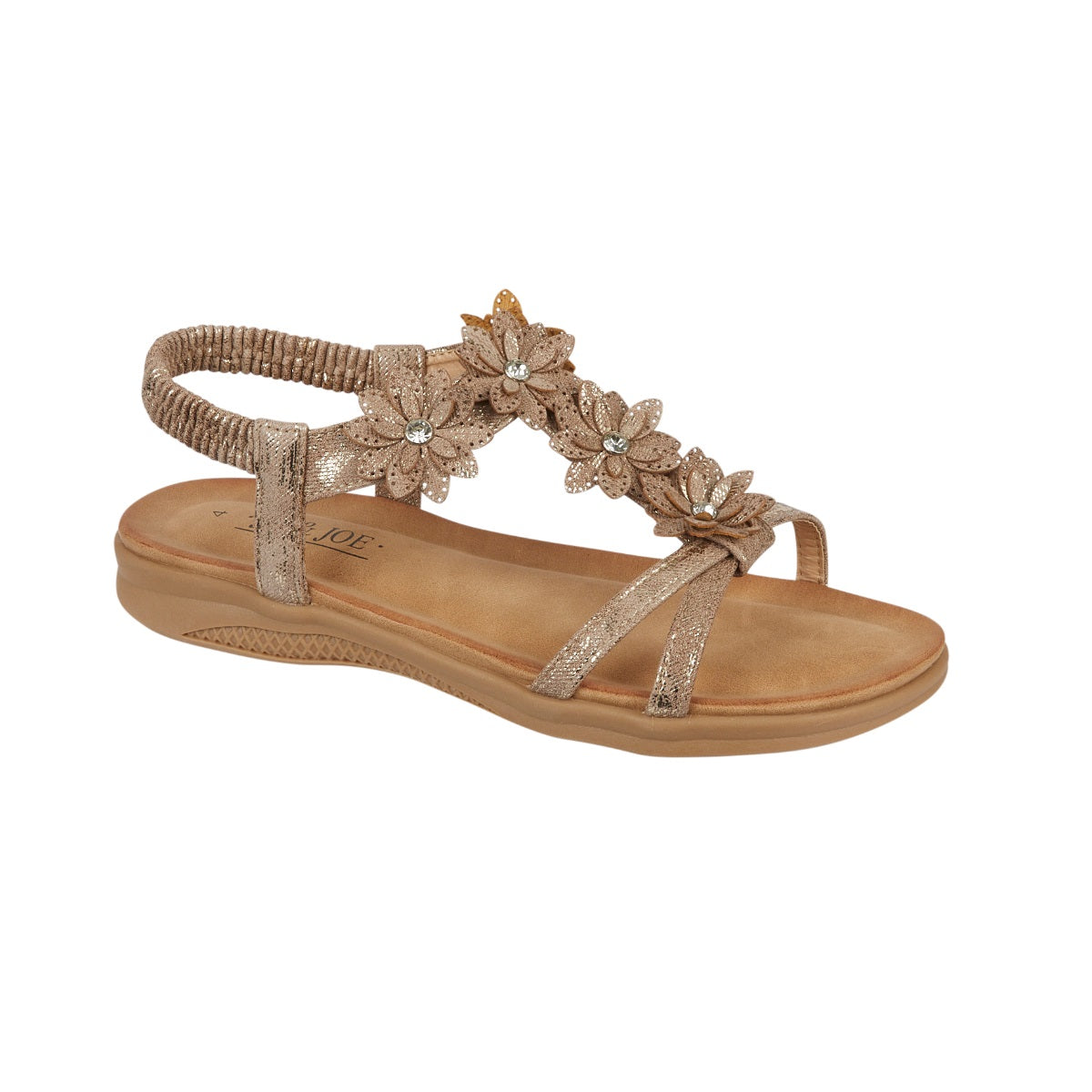 Jo & Joe Goa Women's Flower Slingback Sandal Bronze