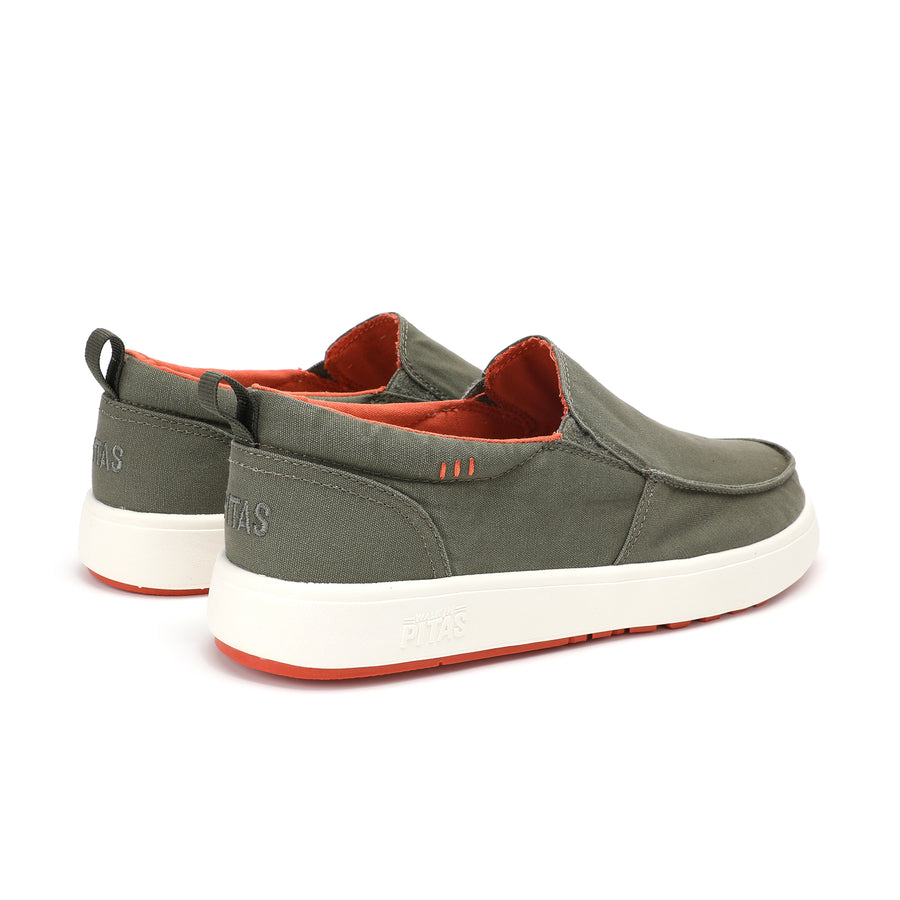 Walk In Pitas Ischia Men's Lightweight Hi-Grip Slip On Loafer Khaki