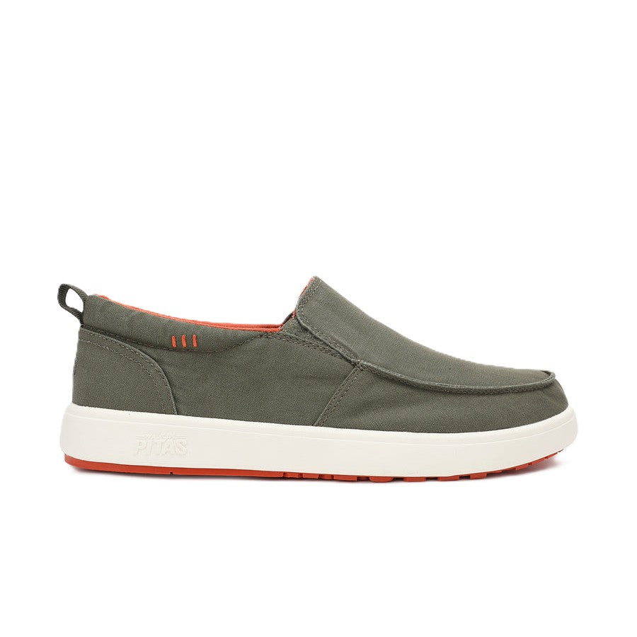 Walk In Pitas Ischia Men's Lightweight Hi-Grip Slip On Loafer Khaki