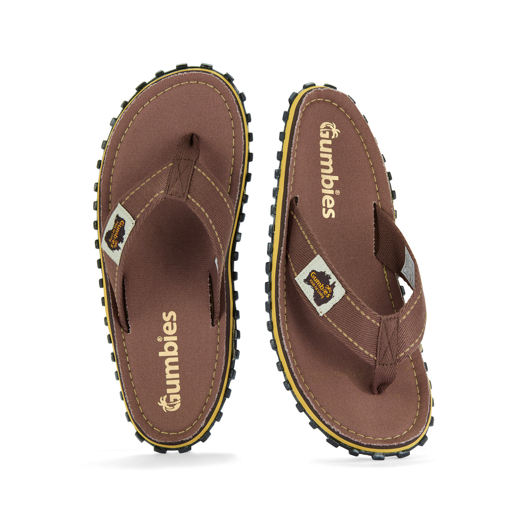 Gumbies Islander Men's Recycled Rubber Flip Flop Classic Brown