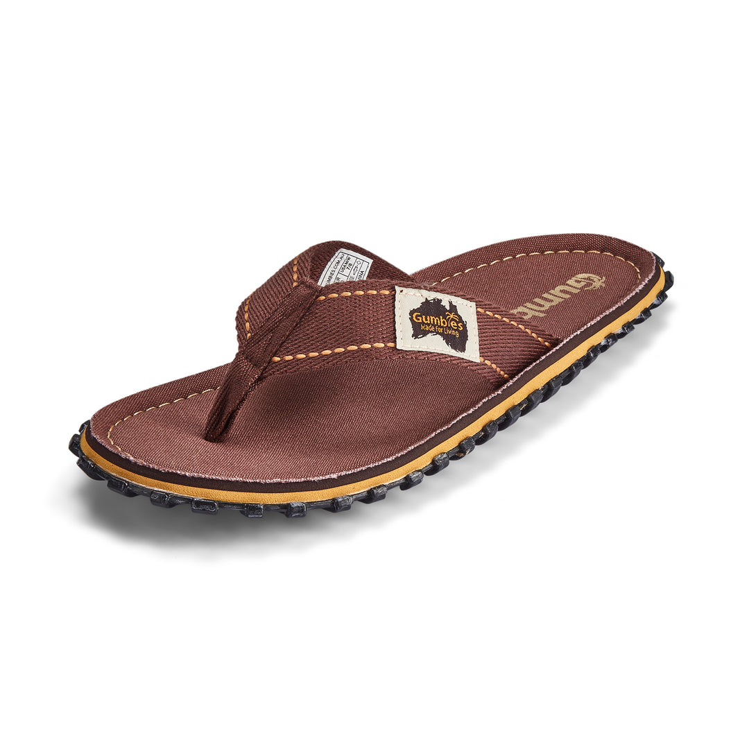 Gumbies Islander Men's Recycled Rubber Flip Flop Classic Brown