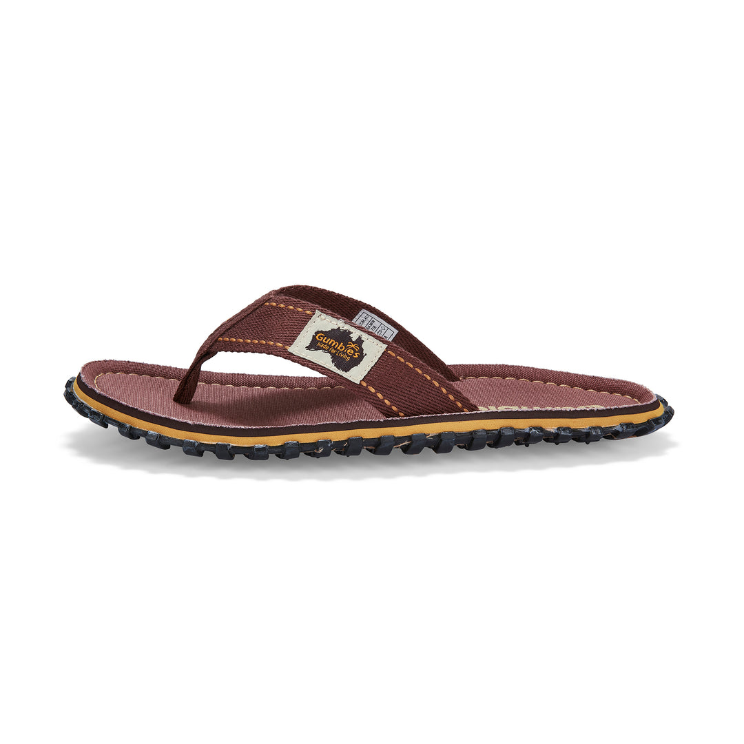 Gumbies Islander Men's Recycled Rubber Flip Flop Classic Brown