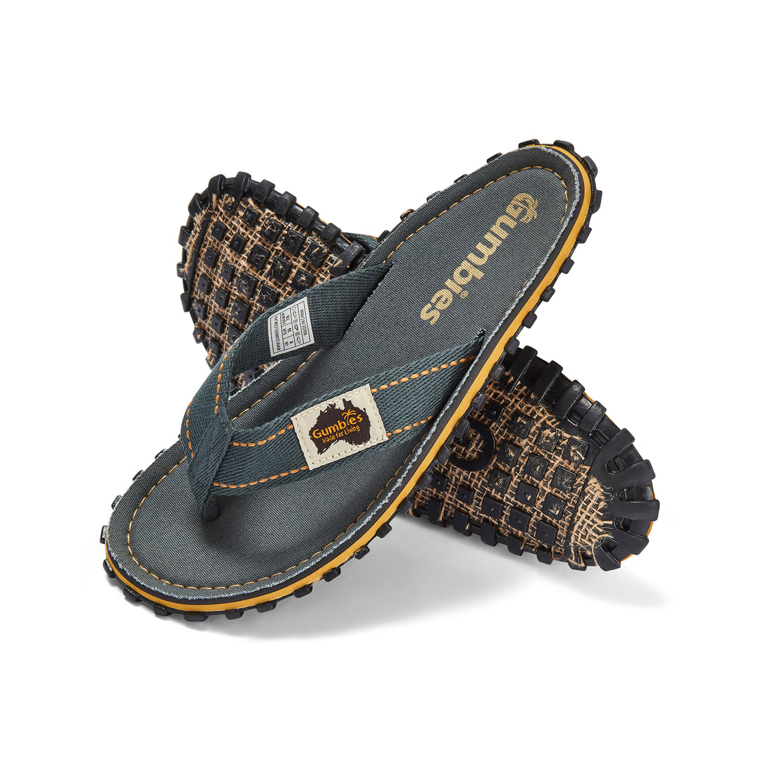 Gumbies Islander Men's Recycled Rubber Flip Flop Classic Grey