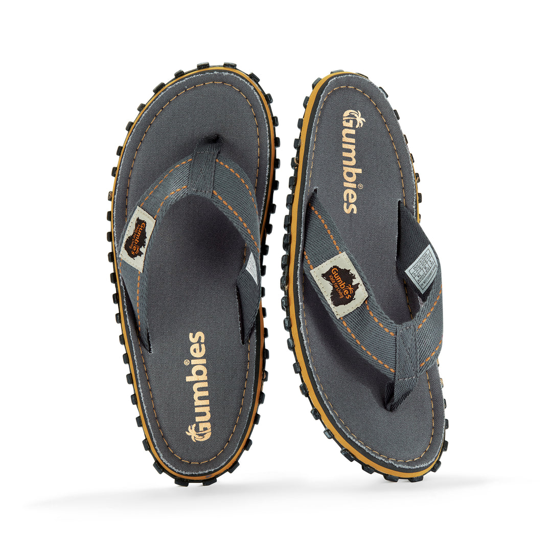Gumbies Islander Men's Recycled Rubber Flip Flop Classic Grey
