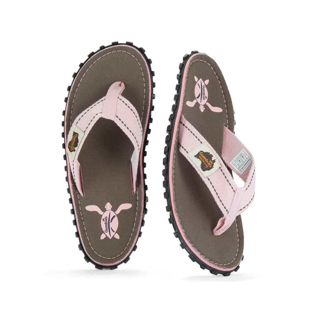 Gumbies Islander Women's Recycled Rubber Flip Flop Grey Turtle