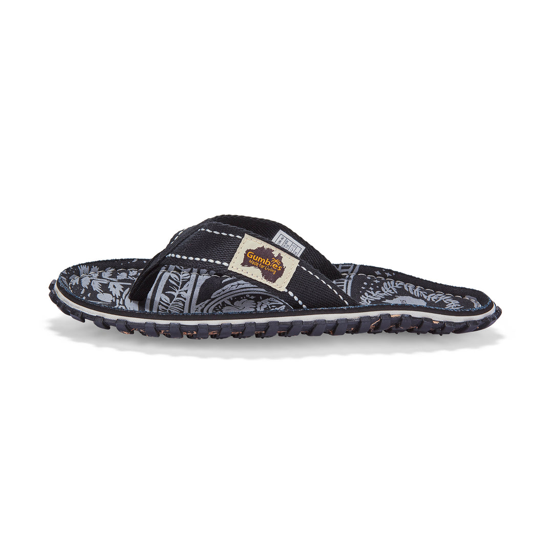 Gumbies Islander Women's Recycled Rubber Flip Flop Midnight Black