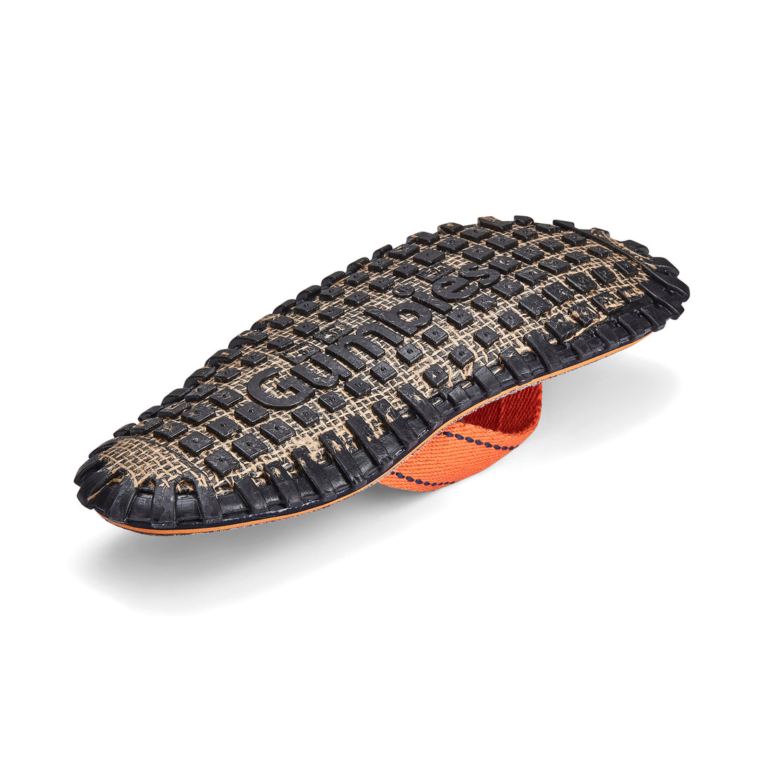 Gumbies Islander Women's Recycled Rubber Flip Flop Orange Hibiscus