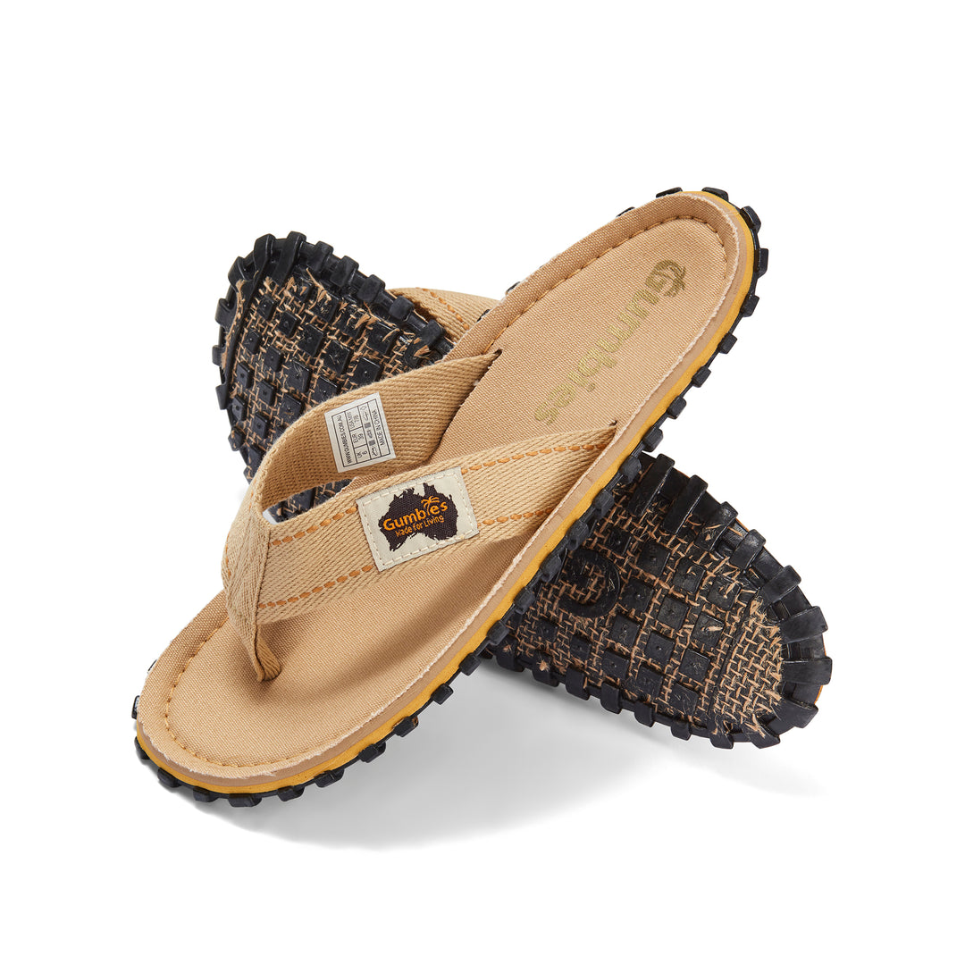 Gumbies Islander Men's Recycled Rubber Flip Flop Classic Sand