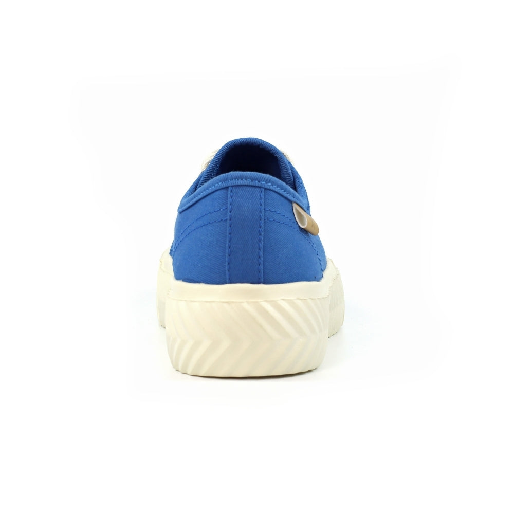 Lunar Jayne II Women's Chunky Sole Pump Canvas Trainer Mid Blue