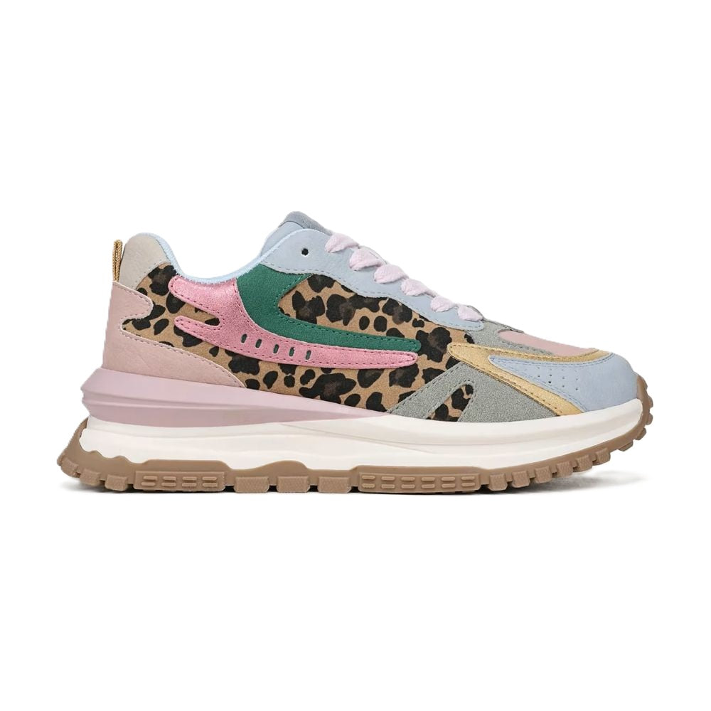 Blowfish Malibu Leo Women's Retro Funky Lace Up Trainer Cloud Blue / Leopard