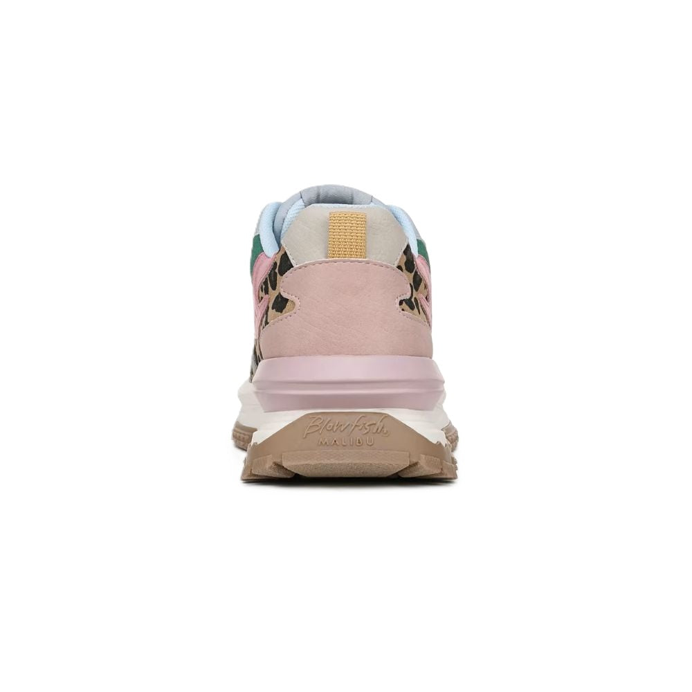 Blowfish Malibu Leo Women's Retro Funky Lace Up Trainer Cloud Blue / Leopard