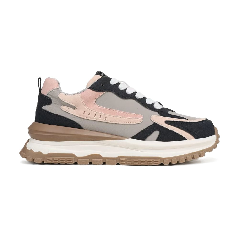 Blowfish Malibu Leo Women's Retro Funky Lace Up Trainer Navy / Pink