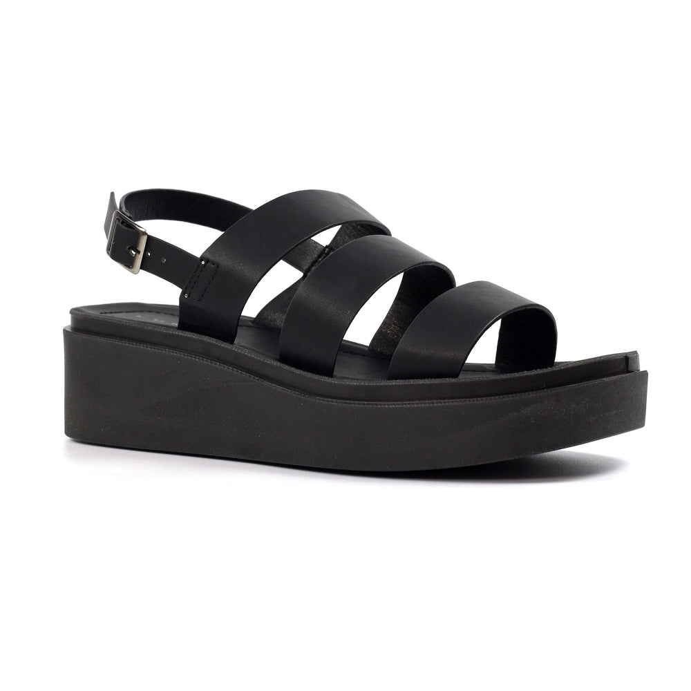 Lunar Lipstick Women's Chunky Sole Summer Sandal Black