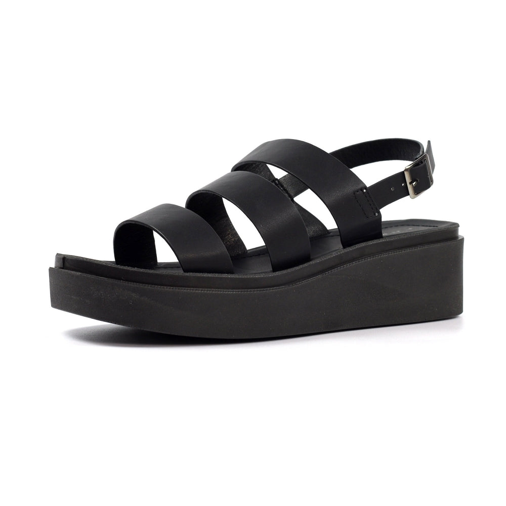 Lunar Lipstick Women's Chunky Sole Summer Sandal Black