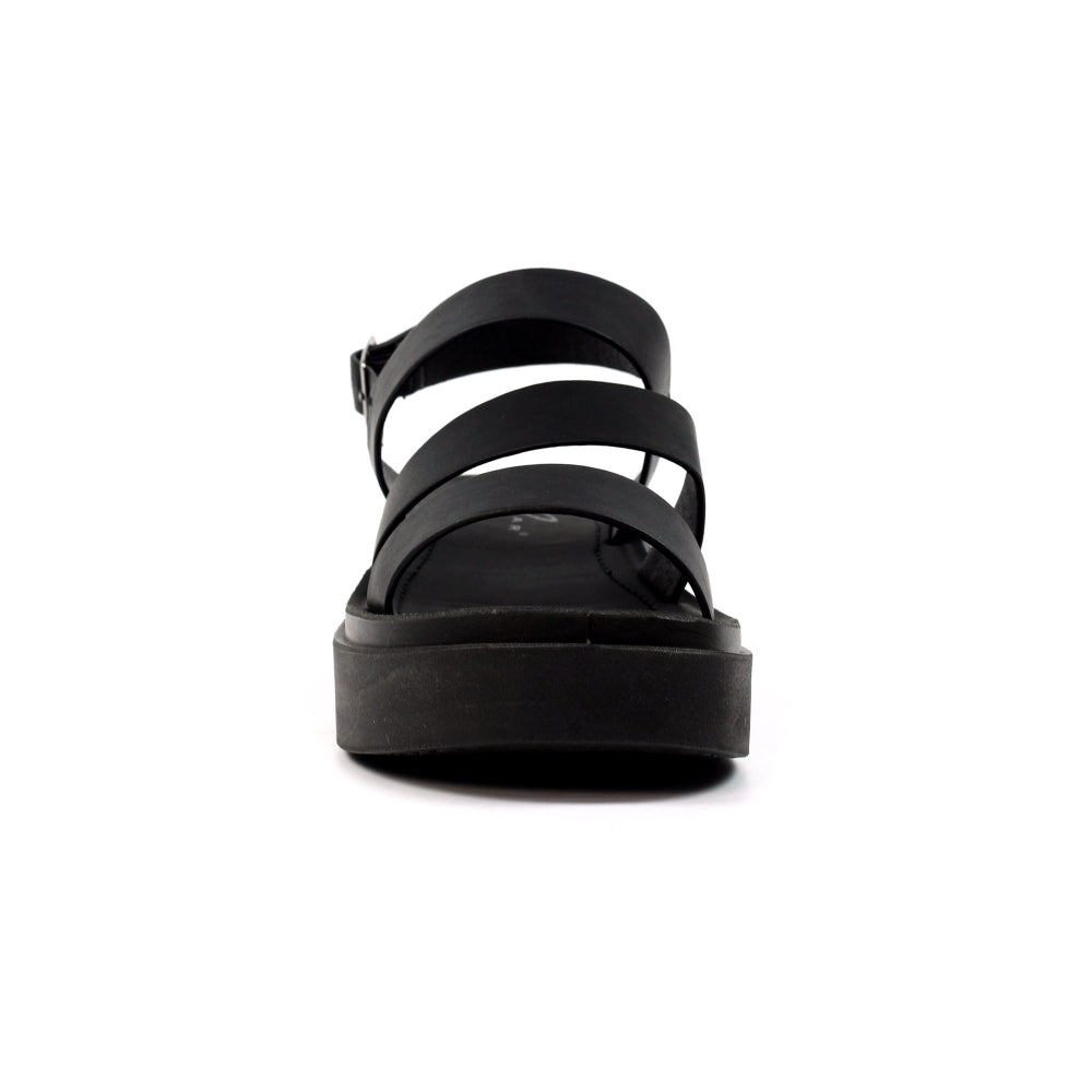 Lunar Lipstick Women's Chunky Sole Summer Sandal Black