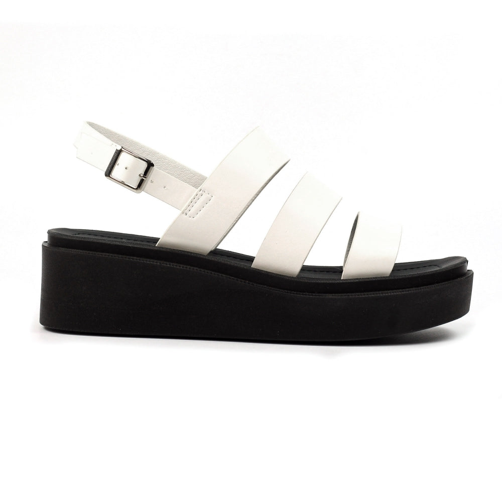 Lunar Lipstick Women's Chunky Sole Summer Sandal White