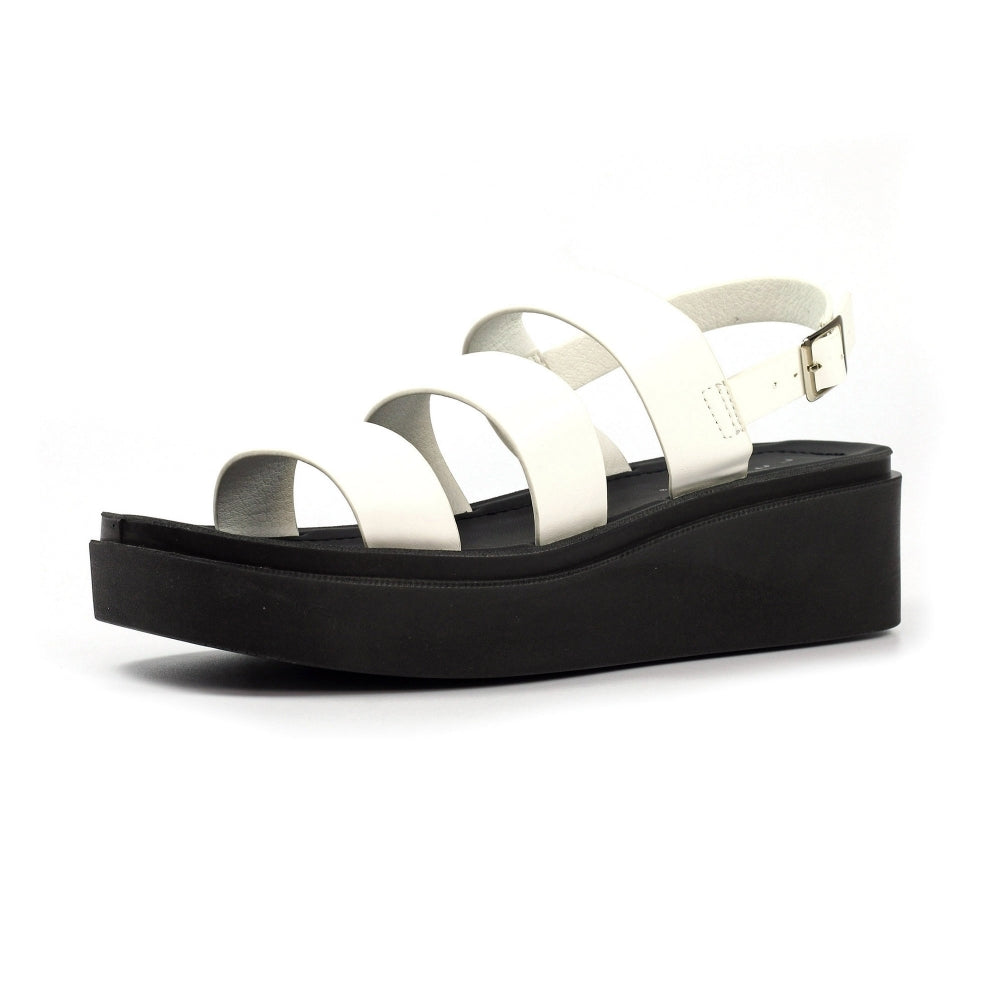 Lunar Lipstick Women's Chunky Sole Summer Sandal White