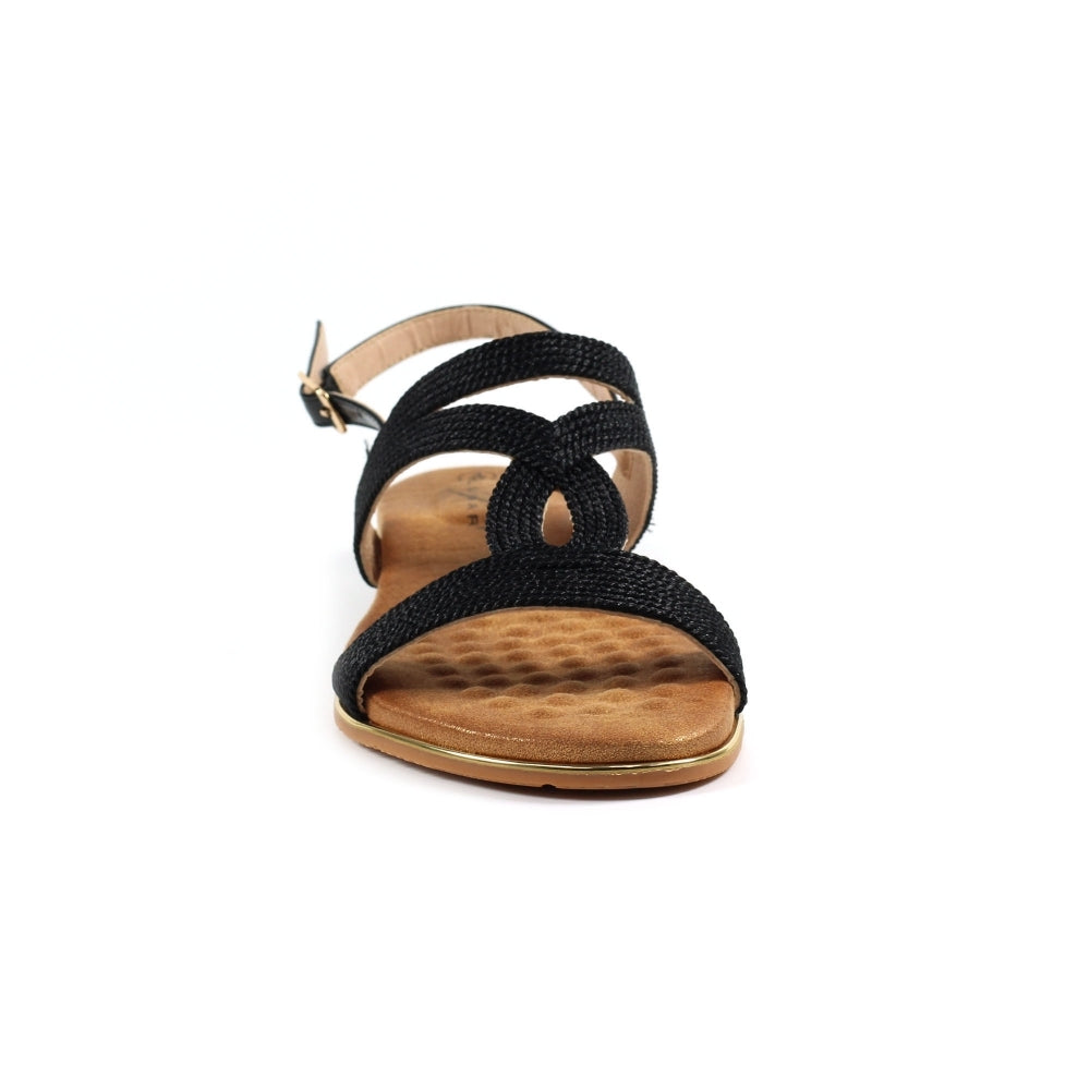 Lunar Lisia Women's Open Toe Slingback Sandal Black