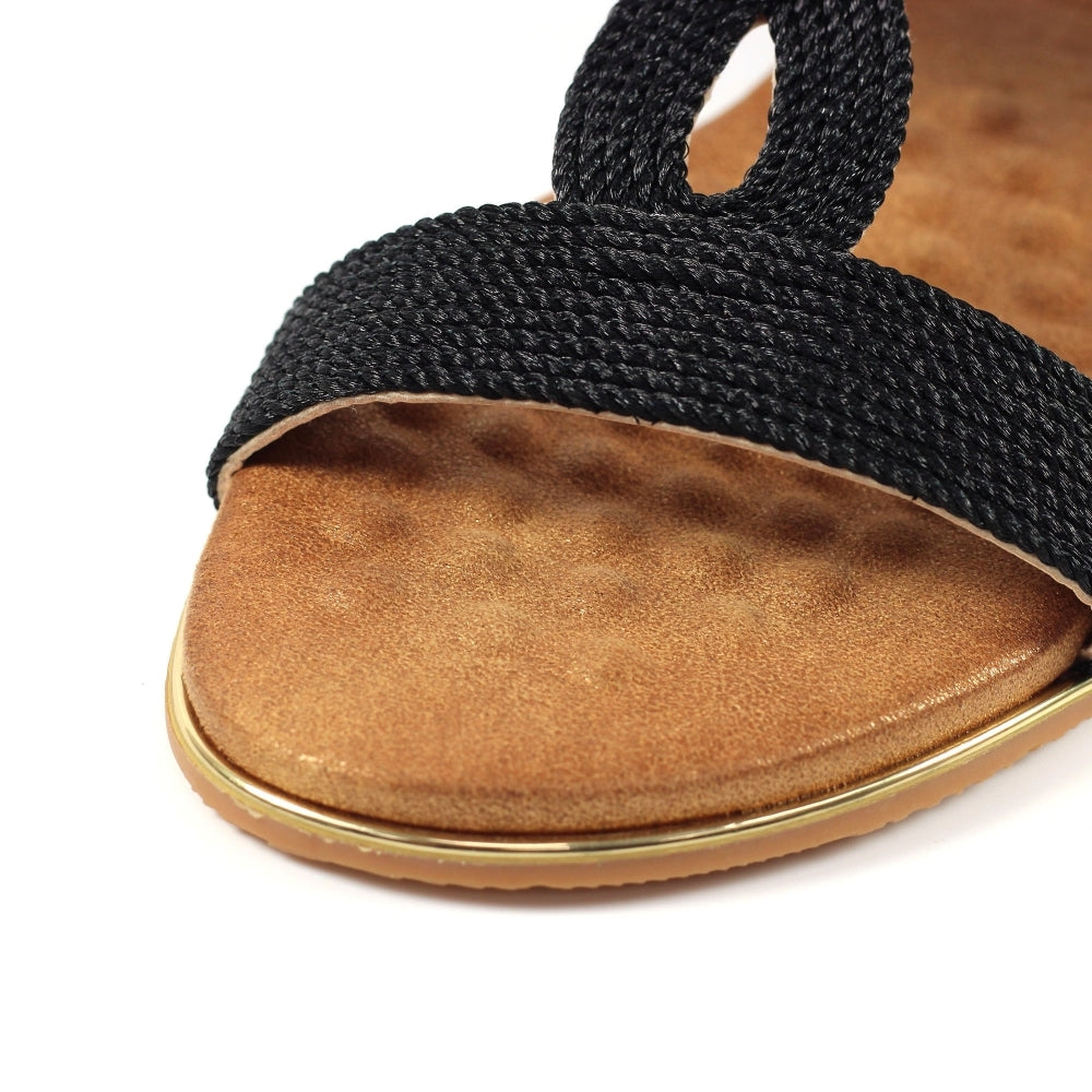 Lunar Lisia Women's Open Toe Slingback Sandal Black